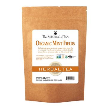 The Republic Of Tea Organic Mint Fields Tea, 36 Tea Bags, Herbal Mint Blend