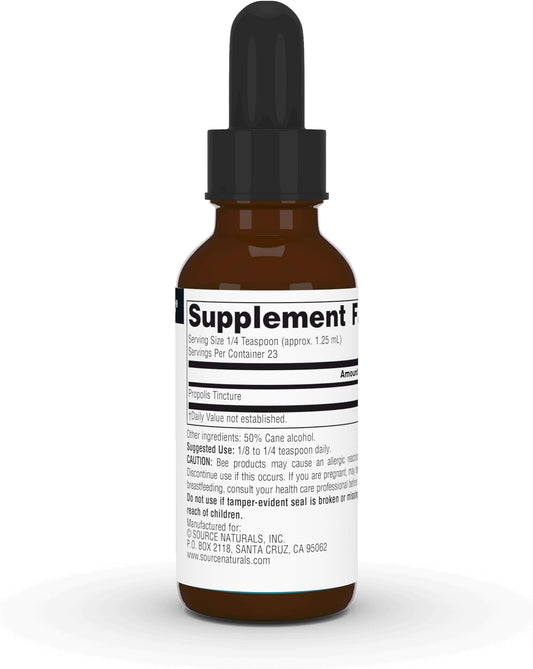 Source Naturals Propolis Liquid Extract - Dietary Supplement Produced By Honey Bees - 1 Fluid Oz