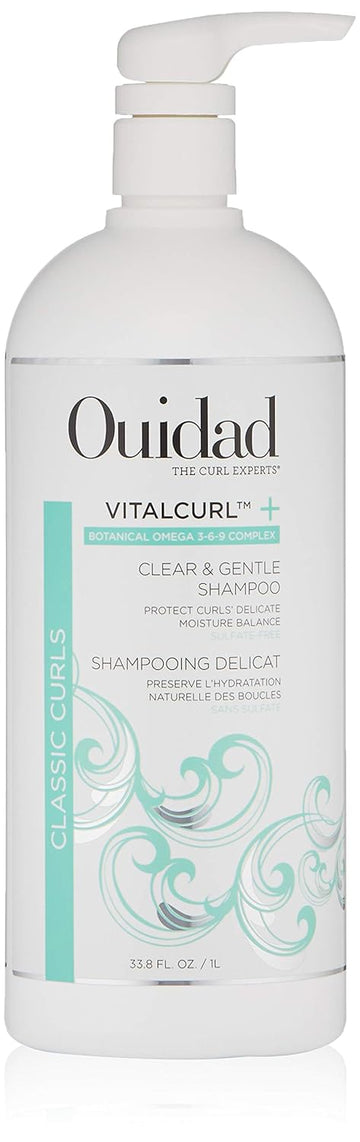 Ouidad Vitalcurl+ Clear & Gentle Shampoo Liter Size, 33.8 Oz
