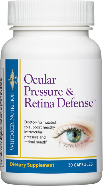 Dr. Whitaker Ocular Pressure & Retina Defense Supplement To Support Healthy Intraocular Pressure Levels, Circulation & Eye Tissue (30 Capsules)