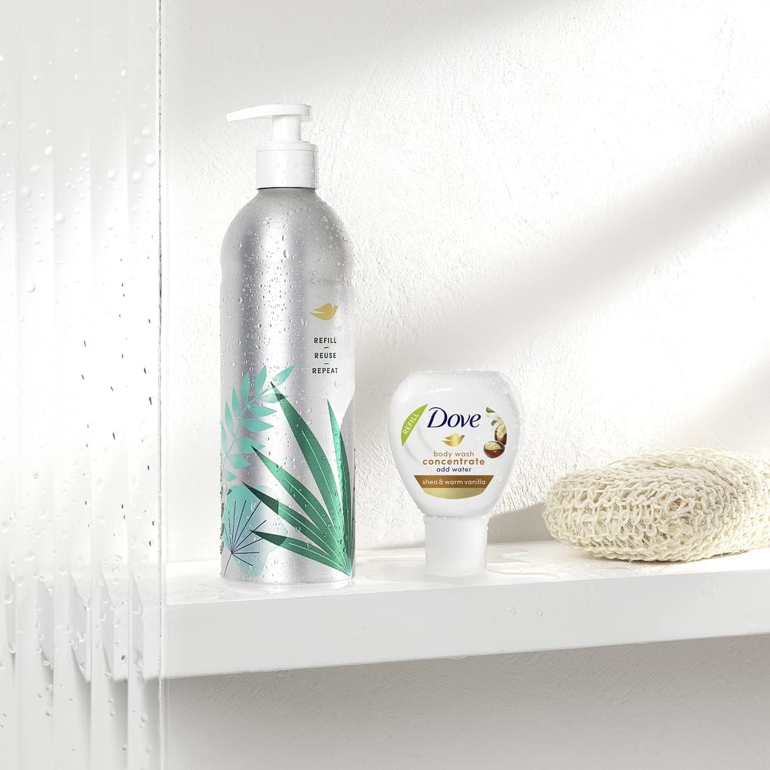 Dove Concentrate Refill 4 Count For Instantly Soft Skin And Lasting Nourishment Daily Moisture Refill For Use Reusable Bottle 4 Fl Oz (Makes 16 Fl Oz Of Body Wash) : Beauty & Personal Care