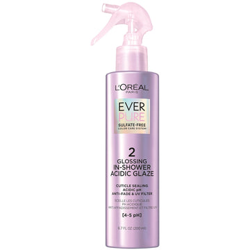 L'Oreal Paris Sulfate Free Glossing In Shower Acidic Glaze, Intensifies Hair Shine & Smoothness, Argan Oil Infused Vegan Hair Care, Everpure, 6.7 Oz