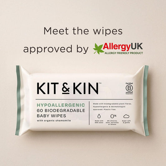 Kit & Kin Premium Eco Baby Wipes, 600 Wet Wipes (10 Packs) | Biodegradable Plastic-Free & Super Soft | 99% Water | Hypoallergenic & Dermatologist Approved | Fragrance-Free | New & Improved Formula