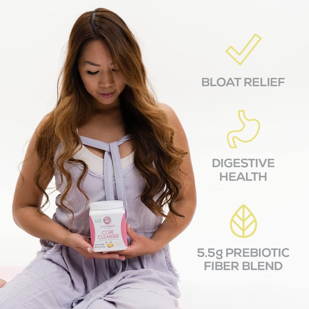 Sunwarrior Plant-Based Prebiotic Fiber Blend Powder | Probiotic Enzymes Sunfiber Soy Free Sugar Free Gluten Free Dairy Free | Pineapple Vanilla 30 Servings | Shape Core Cleanser : Health & Household