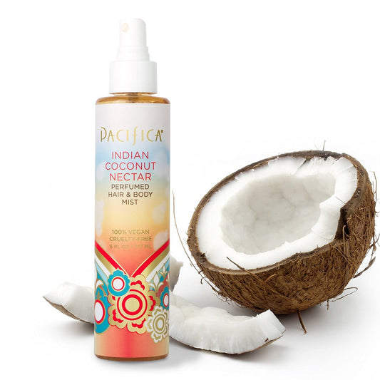 Pacifica Beauty Indian Coconut Nectar All Natural Hair And Body Mist Spray, 100% Vegan, Cruelty, Phthalate & Paraben Free, Clean Fragrance, 12 Fl Oz, Pack Of 2