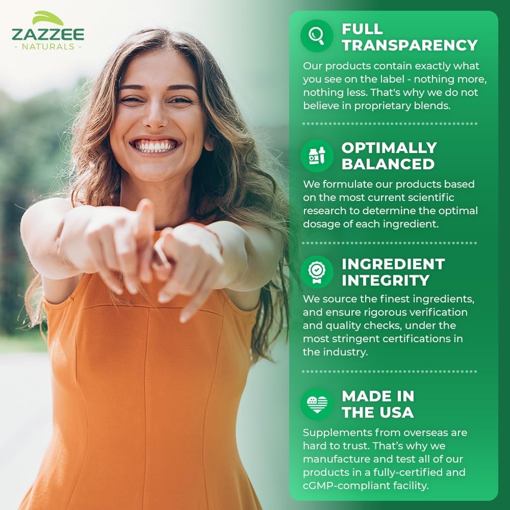 Zazzee Advanced Immune Support, 1300 mg per Tablet, 30 Vegan Tablets, 30 Day Supply, 1000 mg Vitamin C, 1000 mg Echinacea, 1000 mg Elderberry, 200 mg Goldenseal, Zinc, All-Natural and Non-GMO : Health & Household