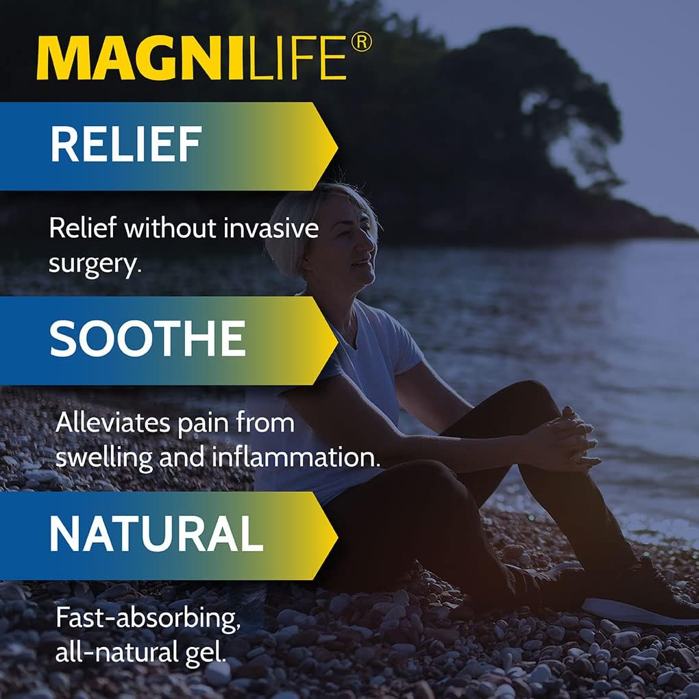 MagniLife Knee Pain Relief Soothing Gel, Reduces Swelling & Inflammation of Sore Muscles, Joint Discomfort, Injuries - All-Natural Arnica - 4oz. : Health & Household