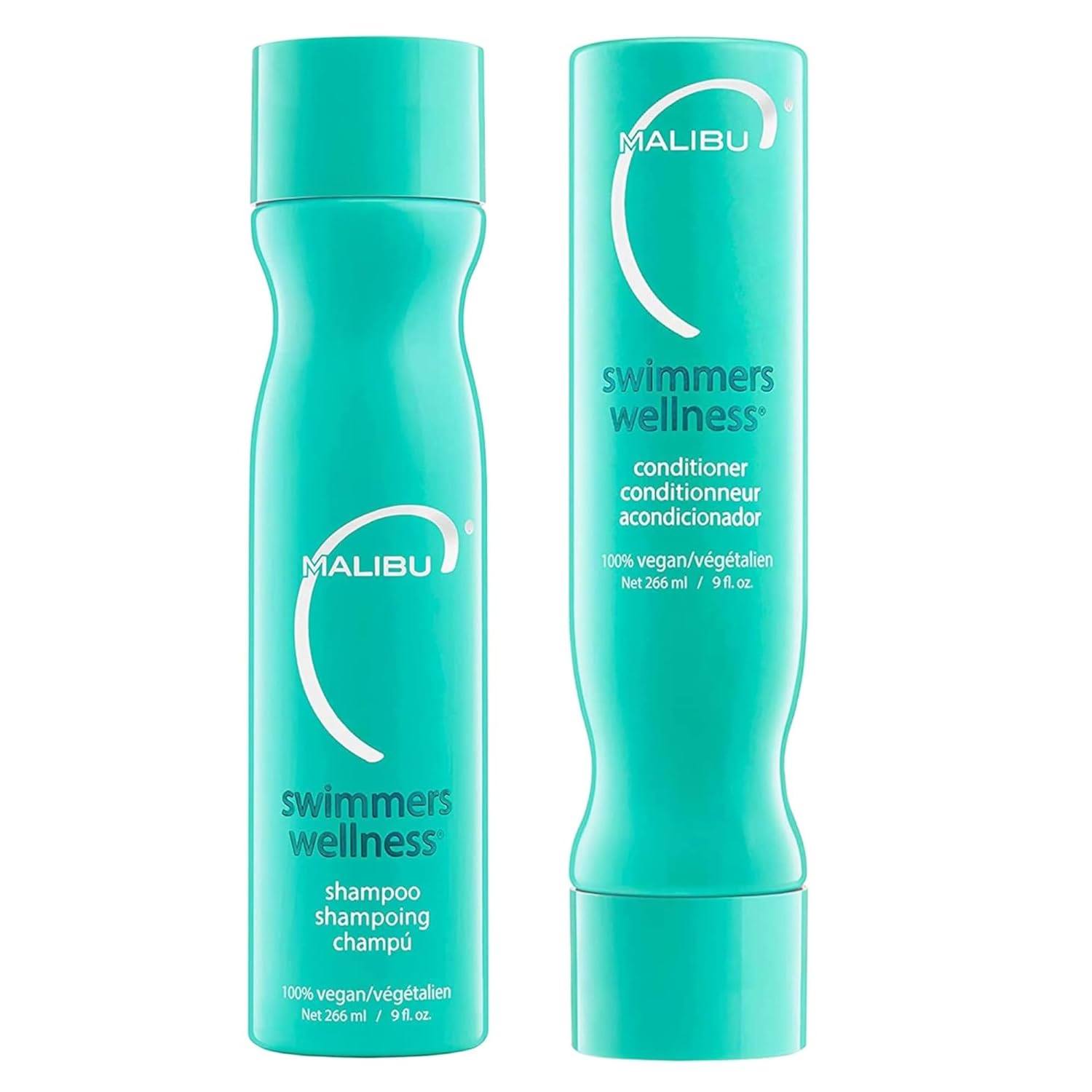 Malibu C Swimmers Wellness Shampoo And Conditioner Set (9 Oz) - Restorative Hair Care For Swimmers - Protects Against Chlorine Damage & Combats Brittle Hair