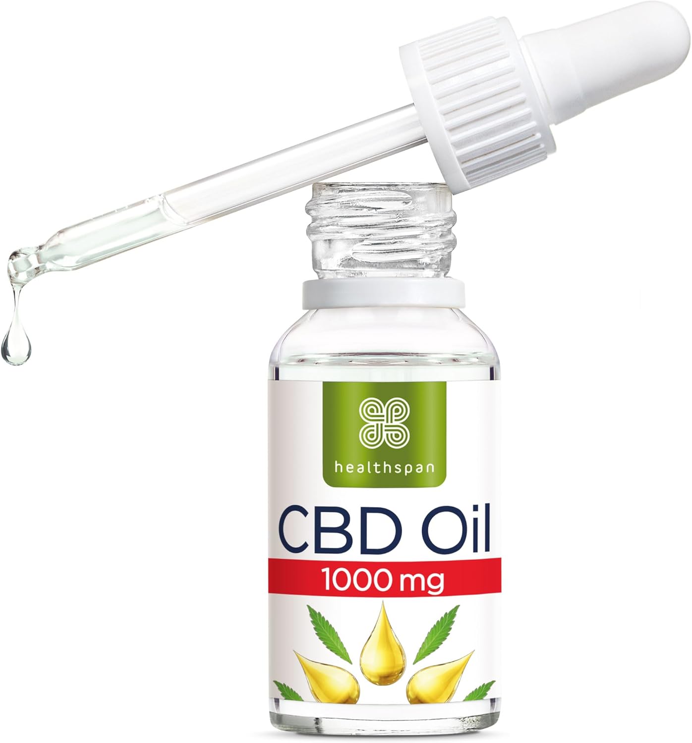 Healthspan 1,000Mg Cbd Ultra High Strength Oil Drops (10Ml), Mint Flavoured, Vegan