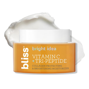 Bliss Bright Idea Vitamin C & Tri-Peptide Brightening Moisturizer - 1 Fl Oz - Hydrating Illuminating Face Cream with Peptides - Clean - Vegan & Cruelty-Free