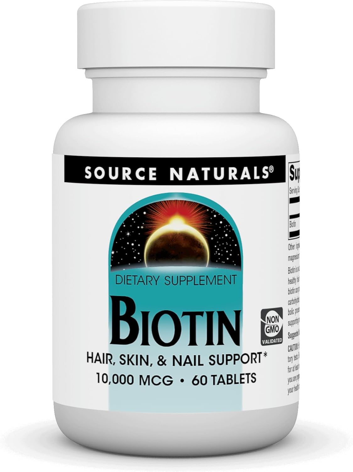 Source Naturals Biotin, Hair, Skin, And Nail Support*, 10,000 Mcg - No