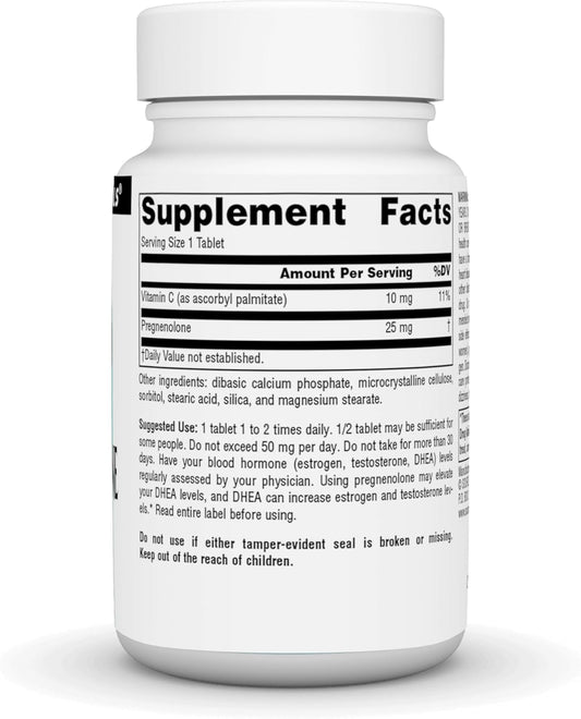 Source Naturals Pregnenolone 25Mg - 60 Tablets