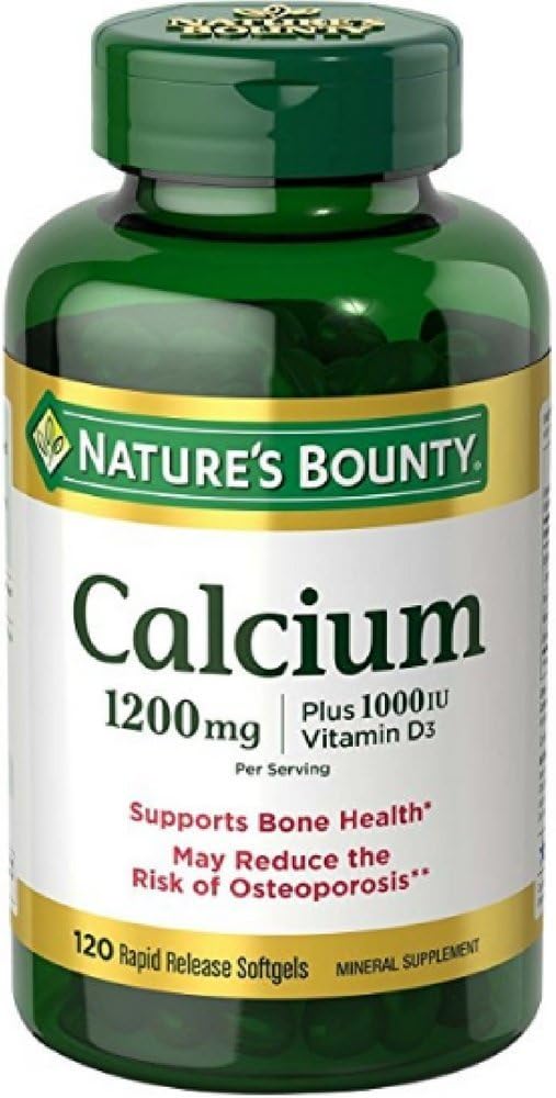Nature's Bounty Calcium Plus Vitamin D, 120 Count (Pack of 2) : Health & Household