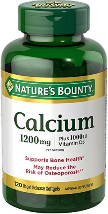 Nature's Bounty Calcium Plus Vitamin D, 120 Count (Pack of 2) : Health & Household