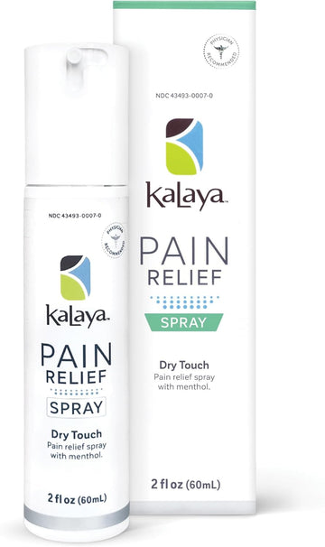 Kalaya Pain Relief Spray - Fast-Acting, Quick-Drying Muscle Rub For Joint Pain Relief And Muscle Pain - With Eucalyptus, Menthol, Methyl Salicylate, Camphor - Ideal For Easing Back Pain - 2 Oz