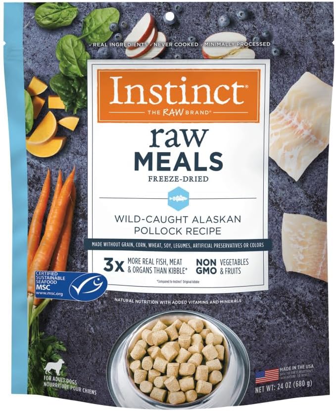 Instinct Freeze Dried Raw Meals Grain Free Recipe Dog Food 24 Ounce (Pack of 1)