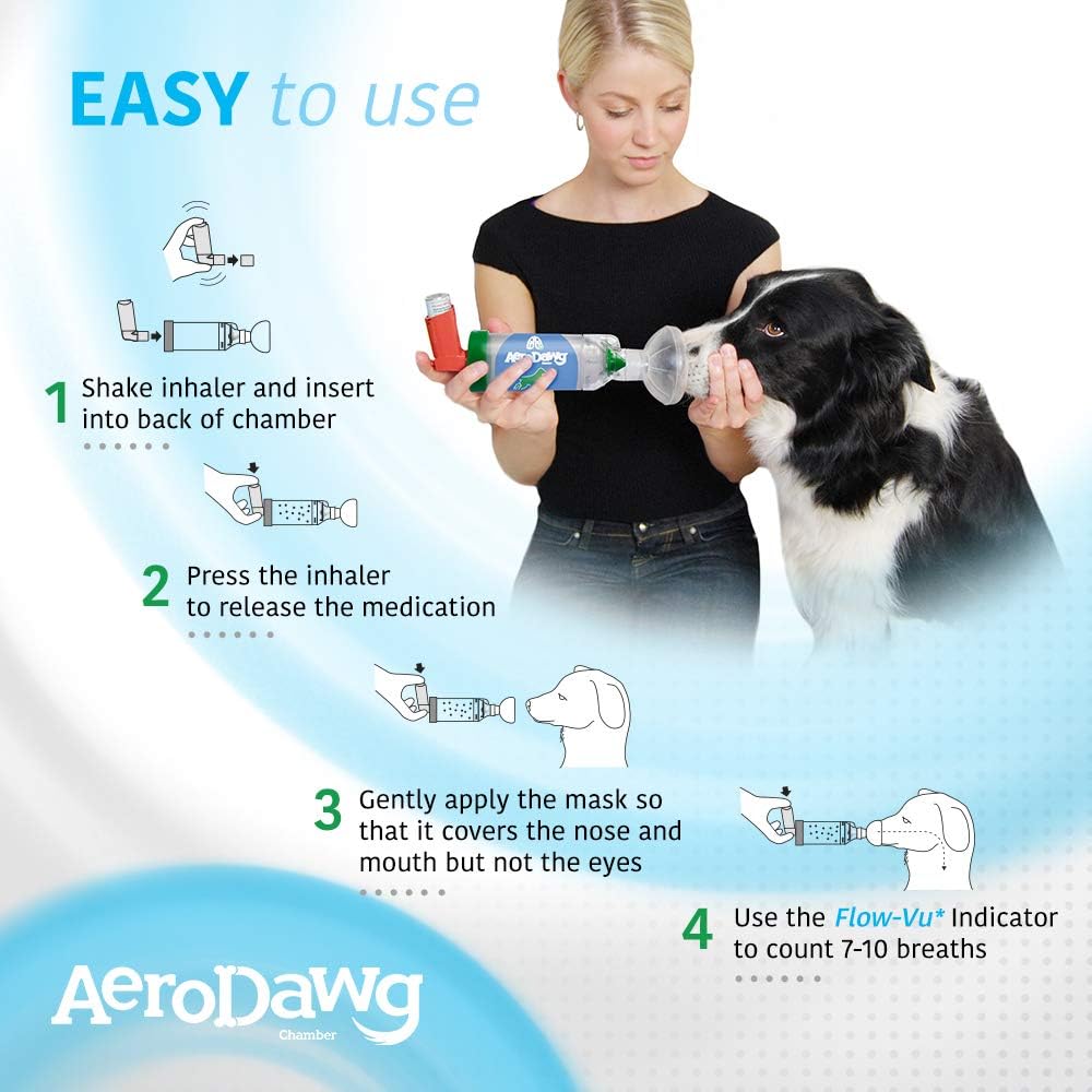 Pet Supplies : AeroDawg The Original Canine Aerosol Chamber Inhaler Spacer for Medium & Large Dogs with Exclusive Flow-VU Indicator : Canine Inhaler : Amazon.com
