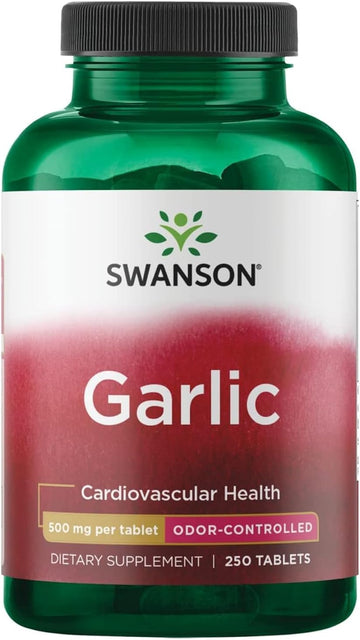 Swanson Odor-Controlled Garlic 500 Milligrams 250 Tabs