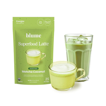 Blume Superfoods Latte Organic Matcha Green Tea Powder With Coconut, L-Theanine And Natural Caffeine For Energy & Focus - Matcha From Shizuoka Japan - 25 Servings