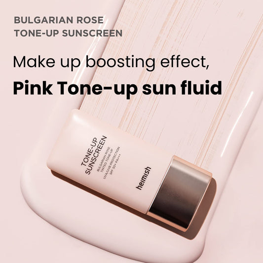 Heimish Bulgarian Rose Tone-Up Sunscreen Spf50+ Pa+++ 1.01 Fl.Oz / 30Ml | All-In-One Make Up Sunscreen | Uv Protection, Primer, Tone Up, Moisture Facial Cream, Korean Beauty