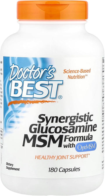 Doctors Best Synergistic Glucosamine Msm Formula, Joint Support, Non-Gmo, Gluten Free, Soy Free 180 Capsules