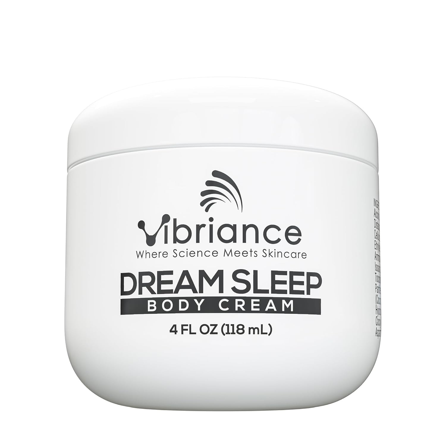 Vibriance Moisturizing Dream Sleep Body Cream, Fluffy Full Body Dry Skin Moisturizer For Relaxation And Rejuvenation, Soothes Skin, 4 Fl Oz (118 Ml)