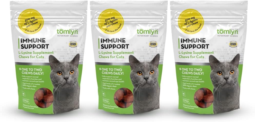 Tomyln Immune Support L-Lysine Nutritional Supplement 2.65oz each (3 Pack)