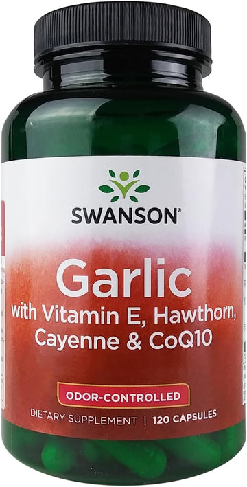 Swanson Garlic With Vitamin E Hawthorn Berry & Cayenne 120 Capsules
