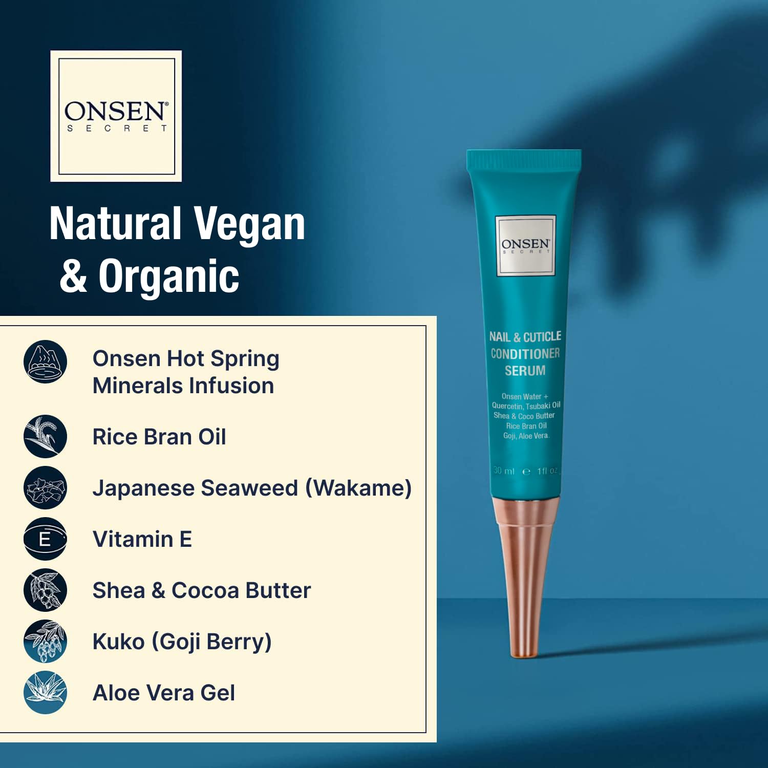 Onsen Nail & Cuticle Cream Treatment W/Japanese Tsubaki, Jojoba & Lavender Oil, Shea Butter – Strengthens Nails, Softens Cuticles - Daily Repair Care (1 Count/30 Ml) : Beauty & Personal Care