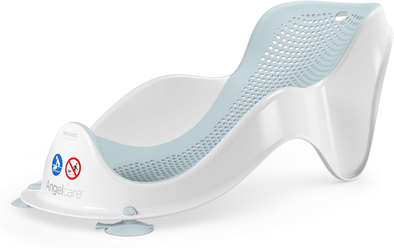 Angelcare Soft Touch Mini Bath Support- Aqua - Newborn Bath Seat, Infant Bathing, Non-Slip, Easy Clean
