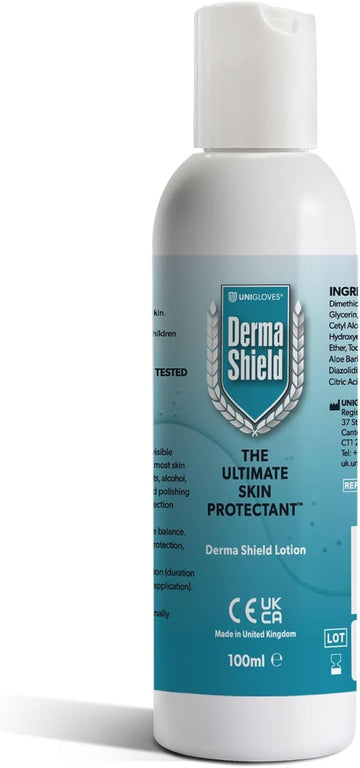 Derma Shield Barrier Cream 100Ml Lotion - The Ultimate Waterproof Skin Shield For Hands, Body, Face - Clinically Proven Protection And Relief For Contact Dermatitis, Dry Skin
