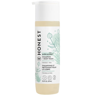 The Honest Company 2-In-1 Cleansing Shampoo + Body Wash | Gentle For Baby | Naturally Derived, Tear-Free, Hypoallergenic | Citrus Vanilla Refresh, 10 Fl Oz