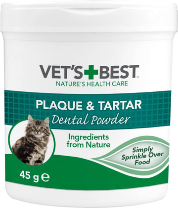Vet'S Best Natural Dental Powder For Cats | Clean Teeth And Fresh Breath - 45G80375-6P