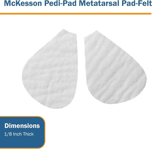 McKesson White Metatarsal Pad Size 106 - A 1/8" Adhesive for The Foot 9219, 100 Ct