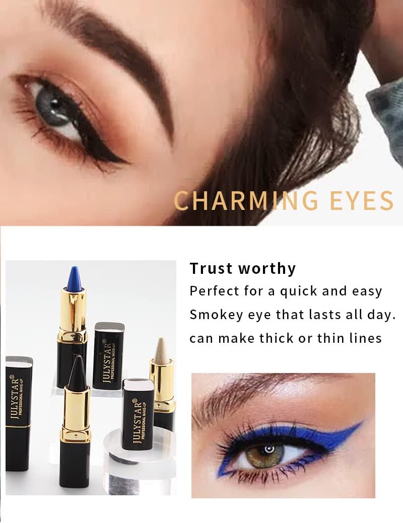Julystar Rich And Colorful Natural Waterproof Eyeliner Pen Is Easy To Color, Quick-Drying And Lasting Moisturizing Eyeliner (05#)