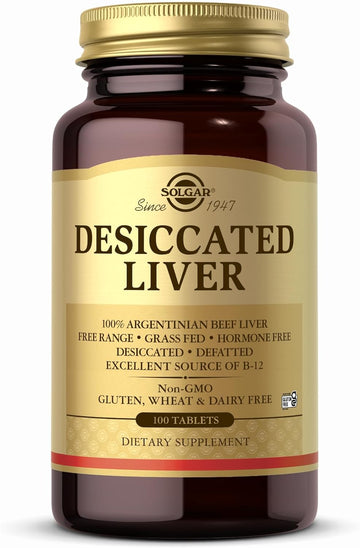 Solgar Desiccated Liver Tablets, 100 Count