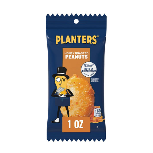 Planters Honey Roasted Peanuts (60 Ct Pack, 6 Boxes Of 10 Bags)