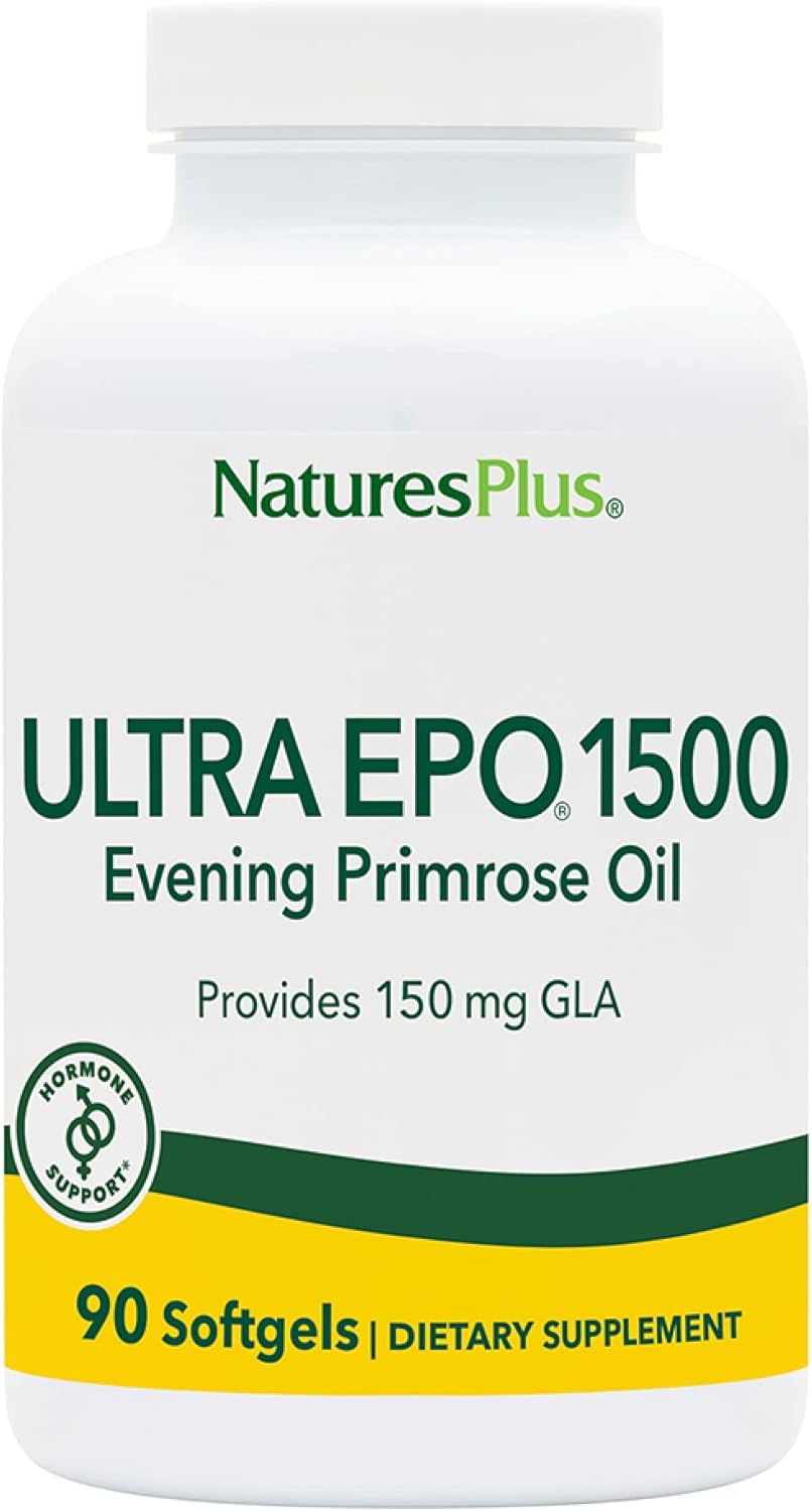 Natures Plus Ultra Epo 1500-1500 Mg Evening Primrose Oil, 90 Softgels - Gluten-Free - 90 Servings