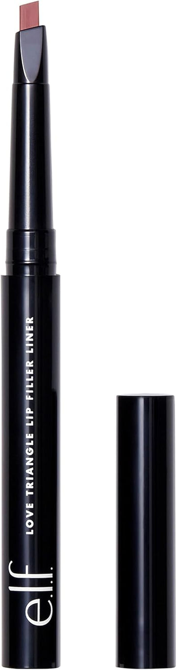 E.L.F. Love Triangle Lip Filler Liner, 2-In-1 Lip Liner Pencil For Sculpting & Filling, Long-Lasting Intense Colour, Soft Pink
