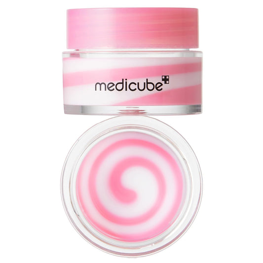 Medicube Pdrn Lip Sleeping Mask Glow Balm | Salmon Pdrn, Collagen, Shea Butter For Softer Lips, Long-Lasting Moisture, Overnight And Daily Lip Care, Korean Skincare 0.35 Oz