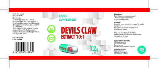 Hepatica Devil’S Claw 10:1 Extract – 5000Mg Equivalent | 120 Vegan Capsules | High-Strength Joint & Anti-Inflammatory Support | Natural Aches & Mobility Relief Supplement