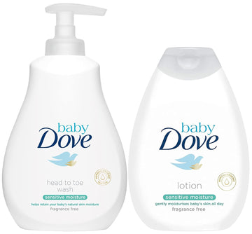 Baby Dove Sensitive Moisture Bundle: Tip To Toe Wash And Lotion, 13 Ounce Each