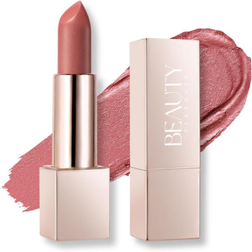 Beauty Searcher Metallic Shine Lipstick 3D Makeup For Woman Velvet Matte Lipsticks Moisturizing No-Stick Cup Lip Makeup, Long Lasting Waterproof Shine Lipstick(Pink Lady)