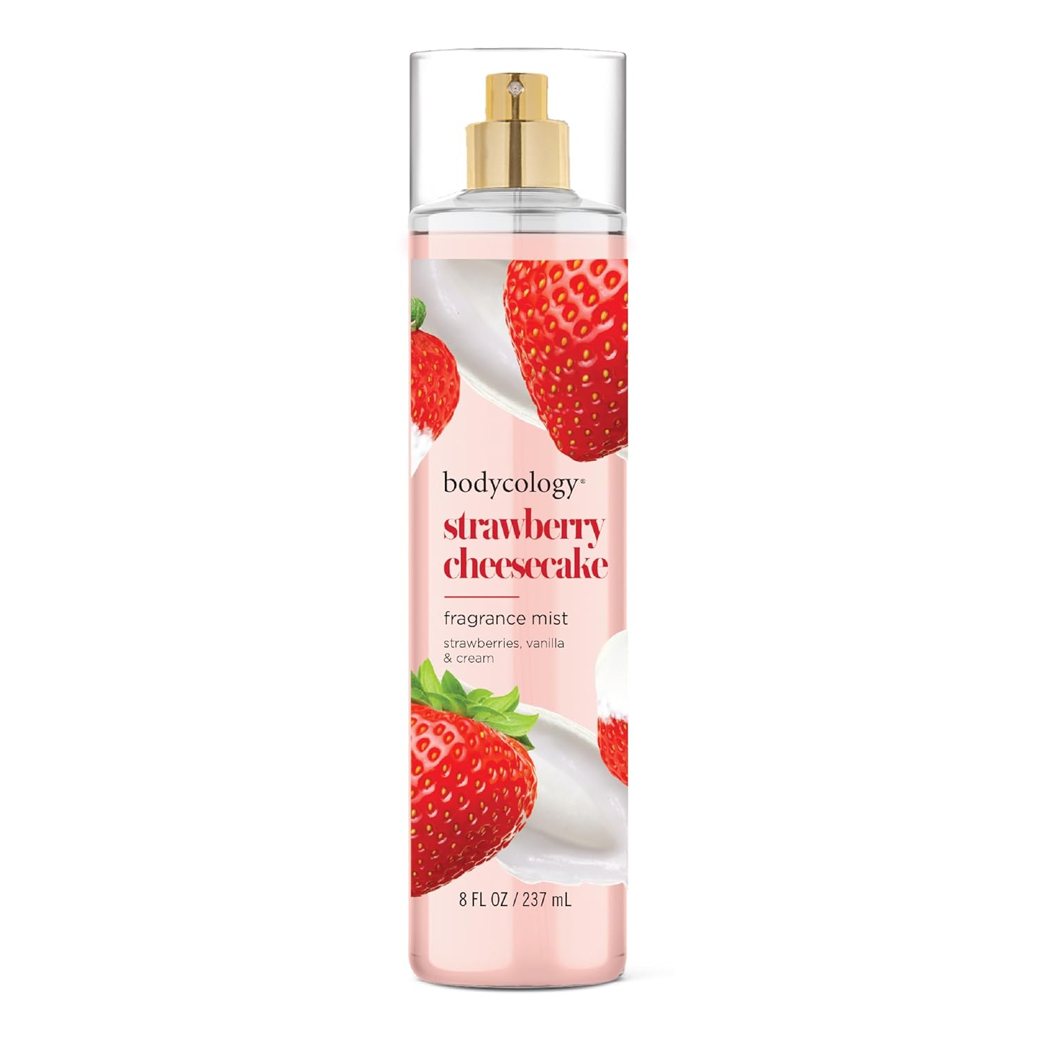 Bodycology Long-Lasting Fragrance Body Mist, Strawberry Cheesecake, 8 Fl Oz