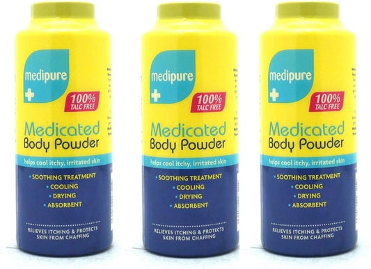 Medipure Unisex Medicated Soothing Body Powder For Itchy, Irritated Skin-200G New