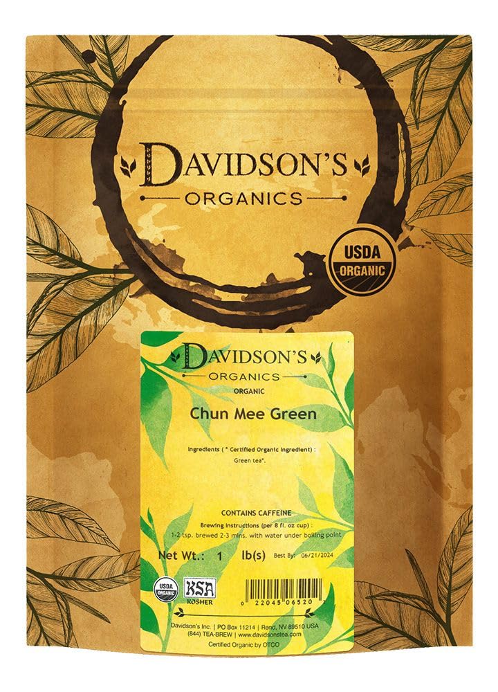 Davidson'S Organics, Chun Mee Green, Loose Leaf Tea, 16-Ounce Bag