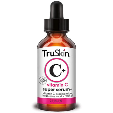 Truskin Super Vitamin C Face Serum With Niacinamide, Retinol, Hyaluronic & Salicylic Acid (Bha) - All-In-One Anti Aging Facial Serum For Brightening, Firming, Dark Spots, Discoloration - 2 Fl Oz