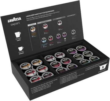 Lavazza Expert Variety Pack, Blended And Roasted In Italy, Light Through Dark Roast, Full -Bodied, Sweet, Aromatic, Intense, Peristent Blends, (36 Count) - Value Pack