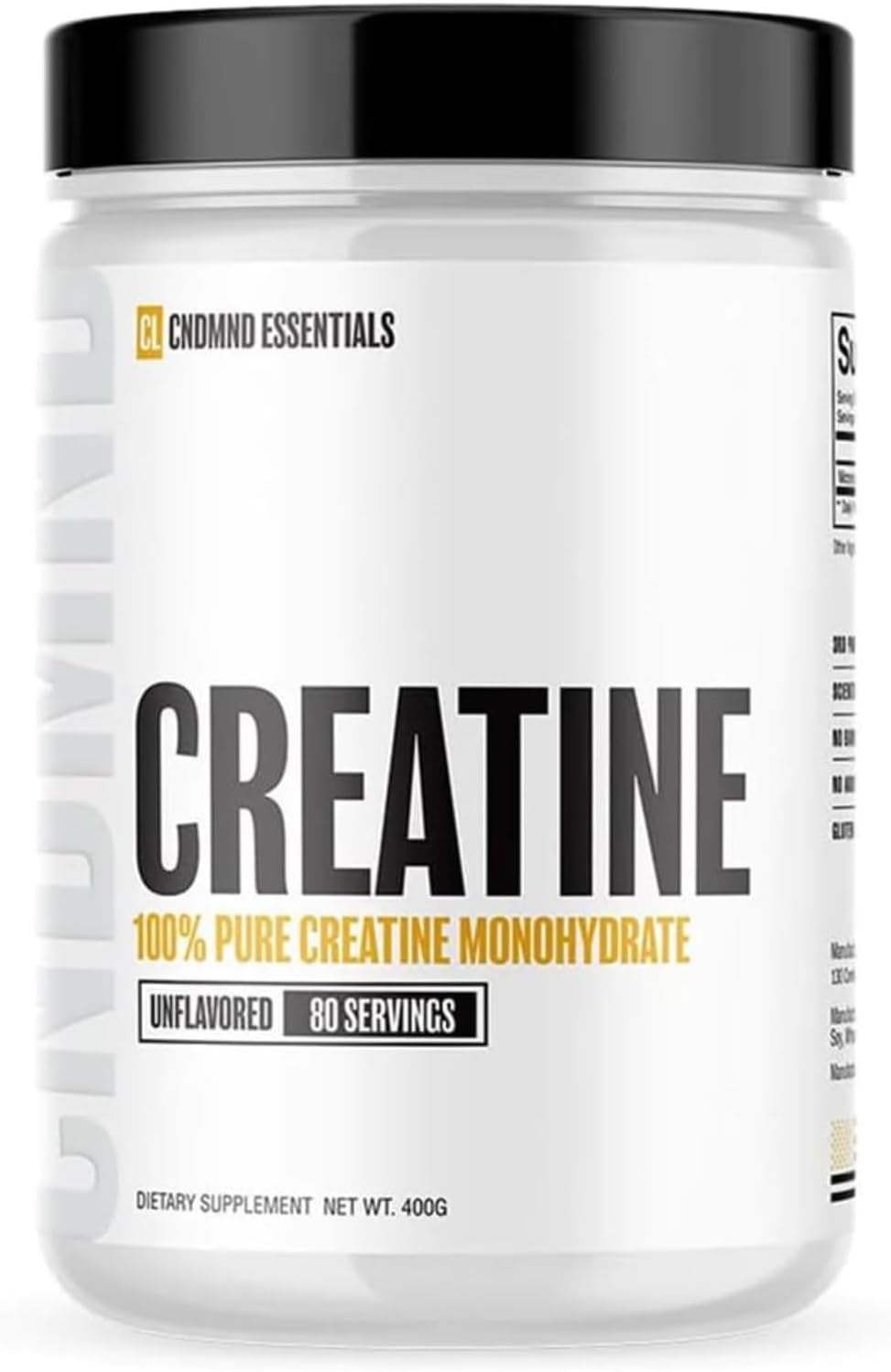 Condemned Labz 100% Pure Creatine Monohydrate | Micronized For Rapid Absorption | Strength, Endurance, Recovery | No Fillers Or Additives | Keto | 80 Servings (Unflavored)