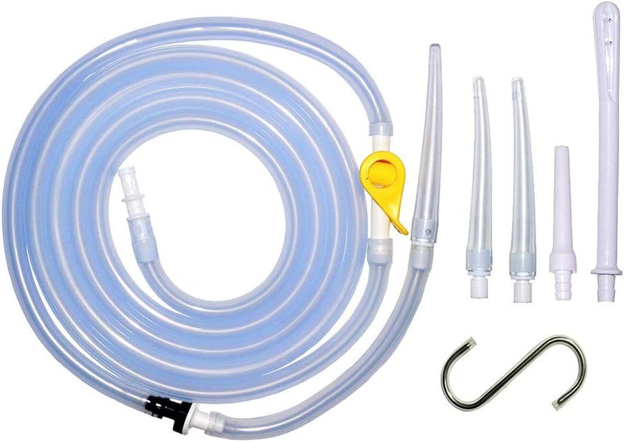 Enema-Bag/Bucket Kit Replacement Part, Silicone Enema Hose Accessories, Include Enema Tubing, Tips, Connectors, Non-Return Valve, Stopcock Tap, Clamp